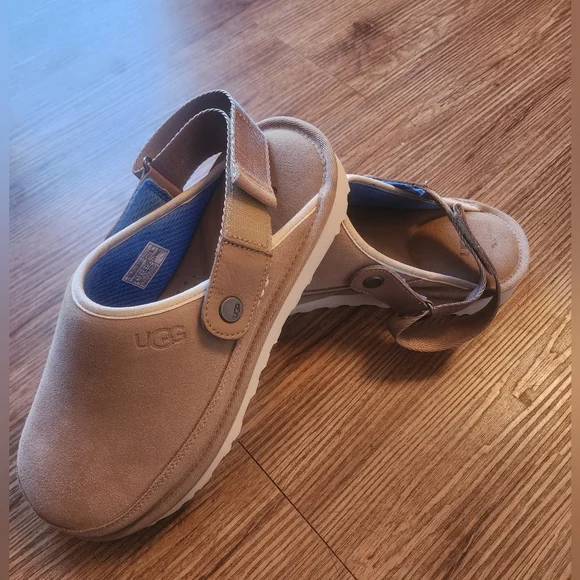 SIZE 9  MEN'S  UGG. GOLDENCOAST CLOG Brown Suede Slingback Shoes - Picture 9 of 9